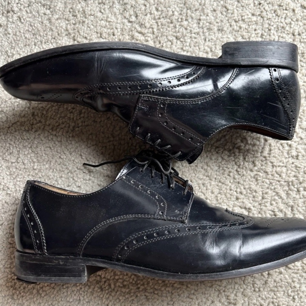 Florsheim Imperial 5-Nail Wingtip Leather Oxford Shoes Men's US 11.5 Vintage
